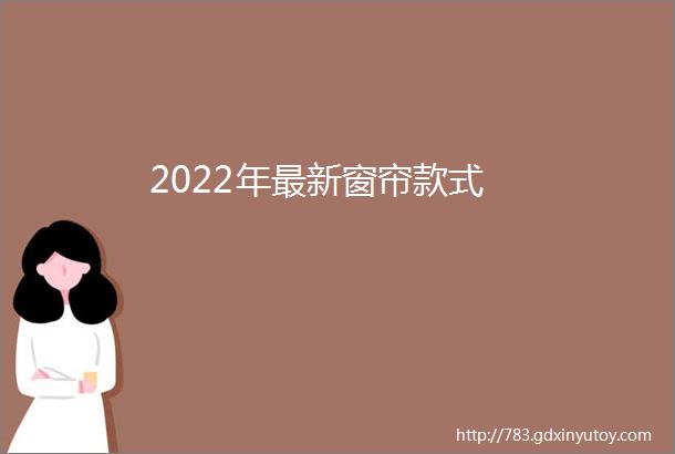 2022年最新窗帘款式